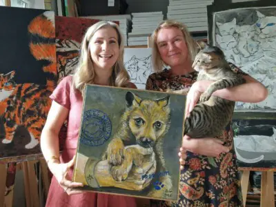 spisovatelka Lucie Hlavinková, Romana Štryncl a Chagall